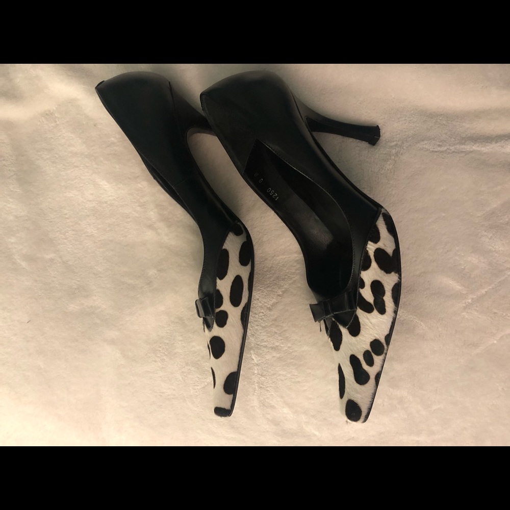 Max de Carlo Black Leather Heels